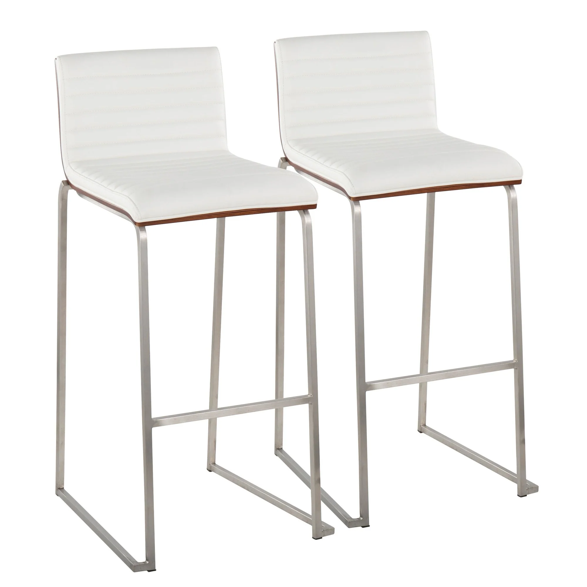 Mason Mara 30" Fixed-Height Barstool - Set of 2 Gray By LumiSource - Image 12