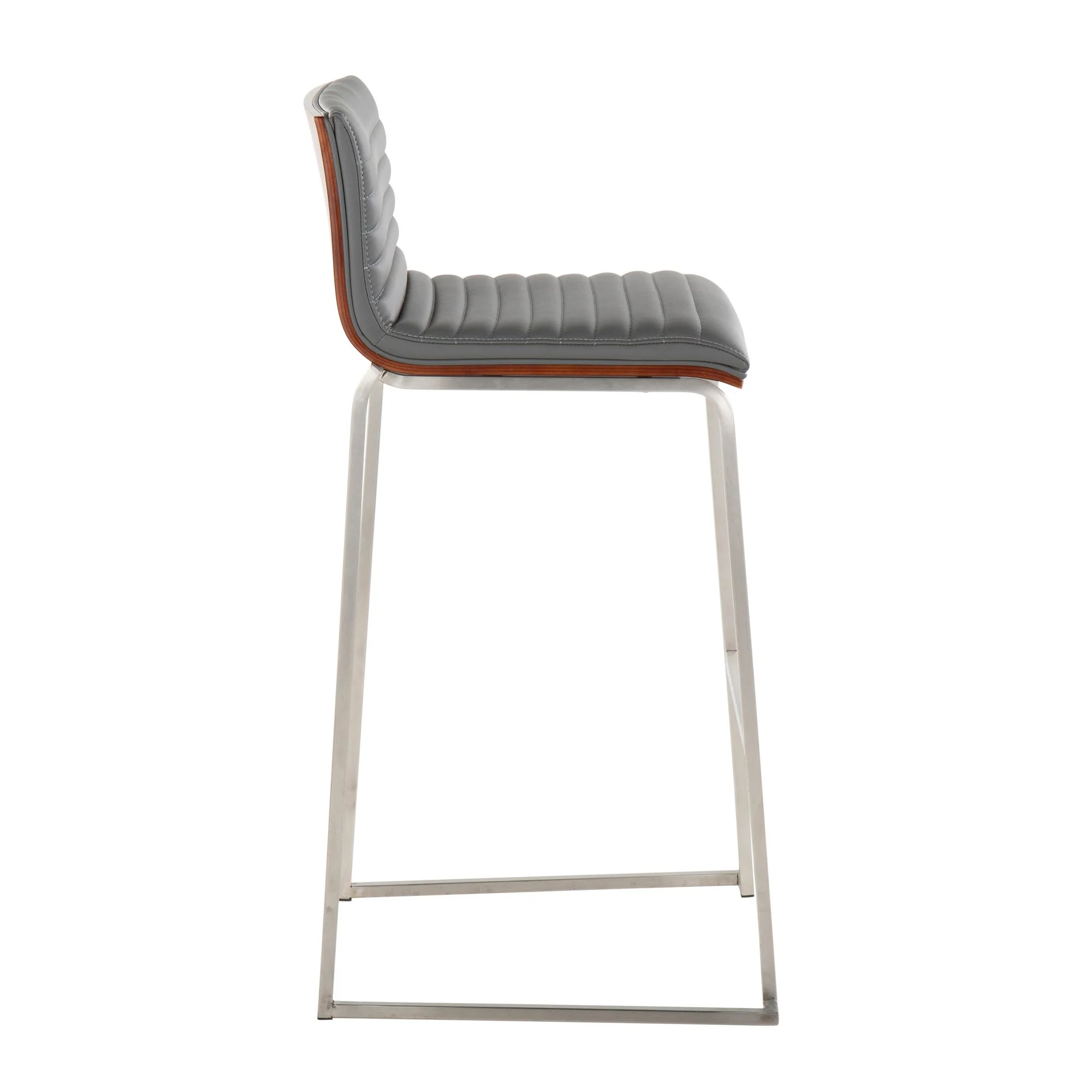 Mason Mara 30" Fixed-Height Barstool - Set of 2 Gray By LumiSource - Image 5