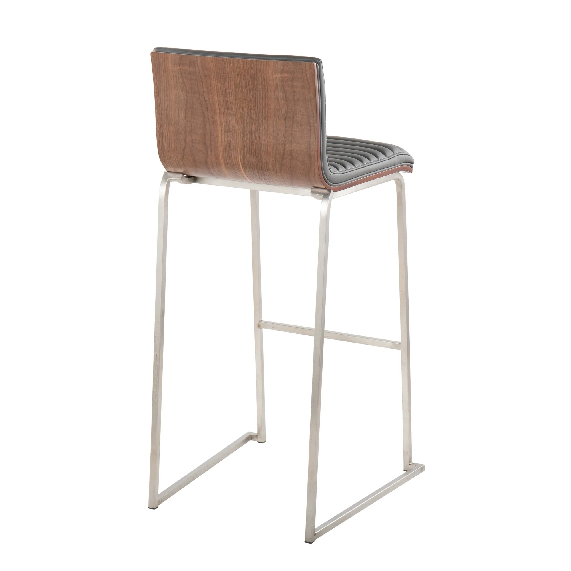 Mason Mara 30" Fixed-Height Barstool - Set of 2 Gray By LumiSource - Image 6
