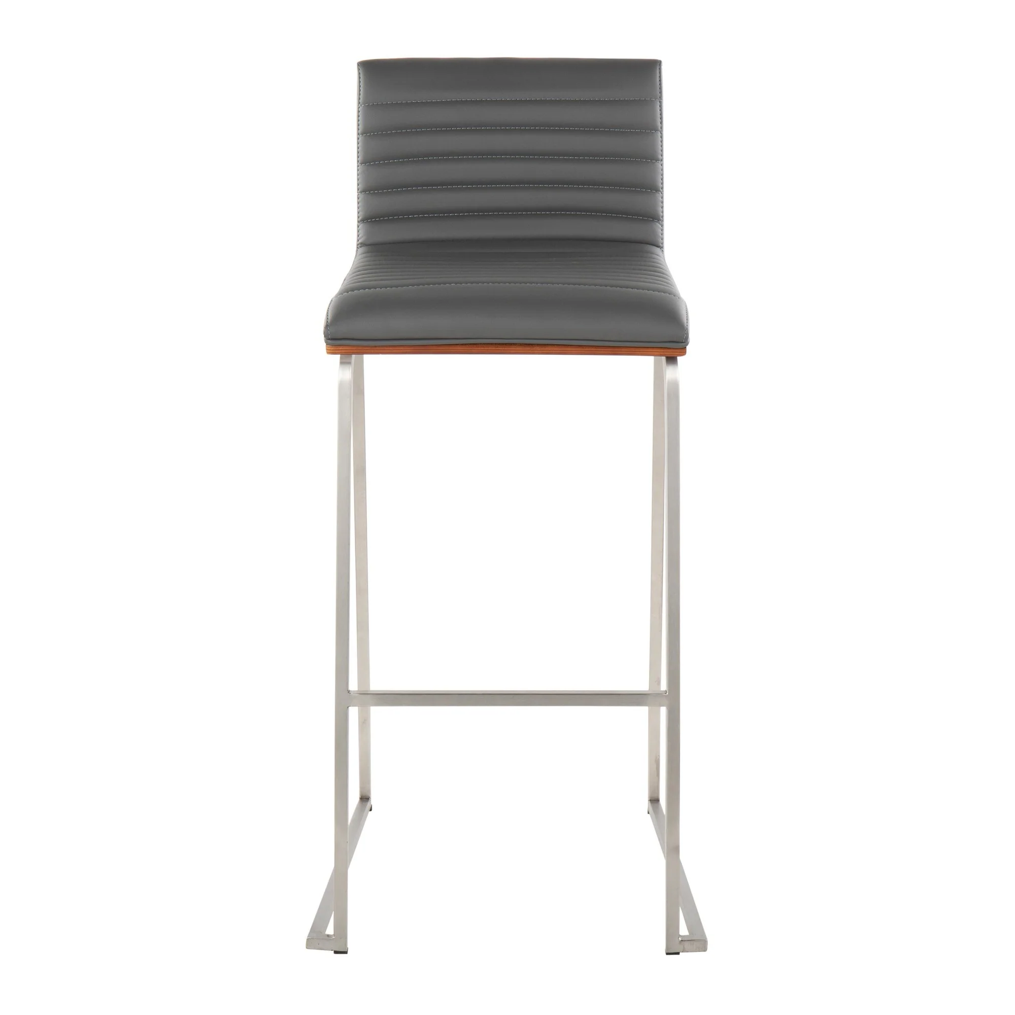 Mason Mara 30" Fixed-Height Barstool - Set of 2 Gray By LumiSource - Image 8