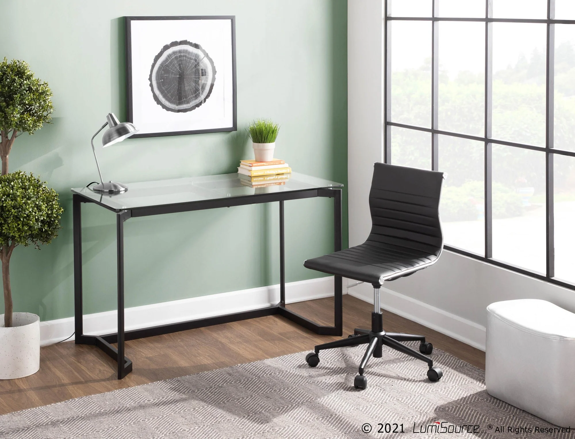 Masters Office Desk By LumiSource - OFD-MSTR BKCL - Image 2