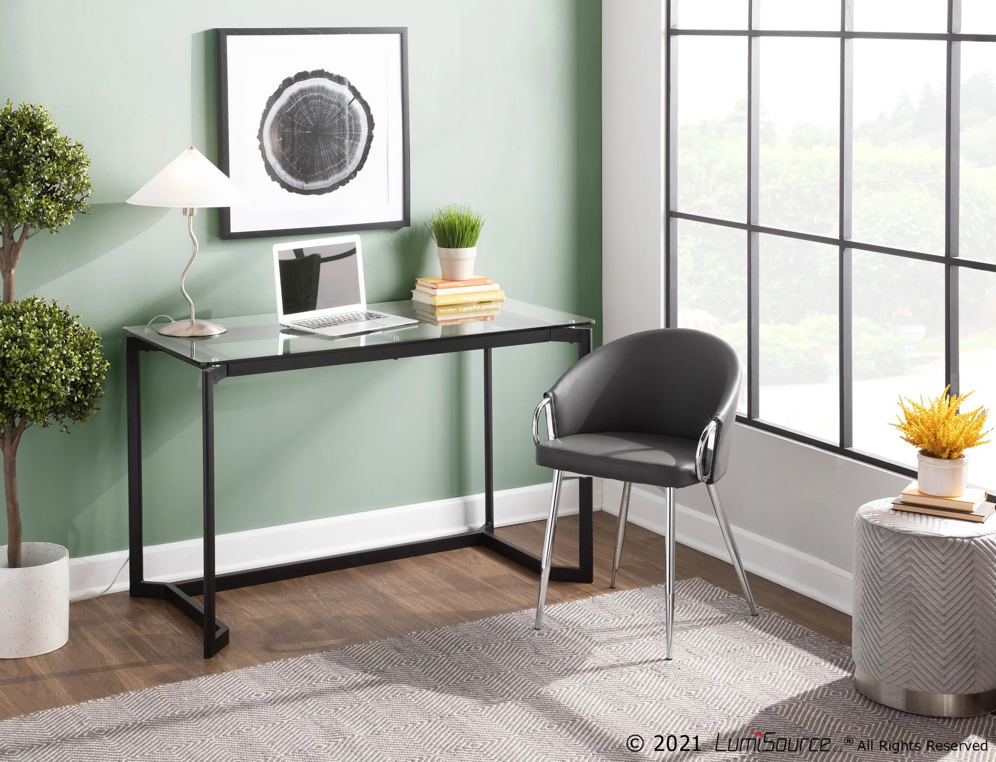 Masters Office Desk By LumiSource - OFD-MSTR BKCL - Image 3
