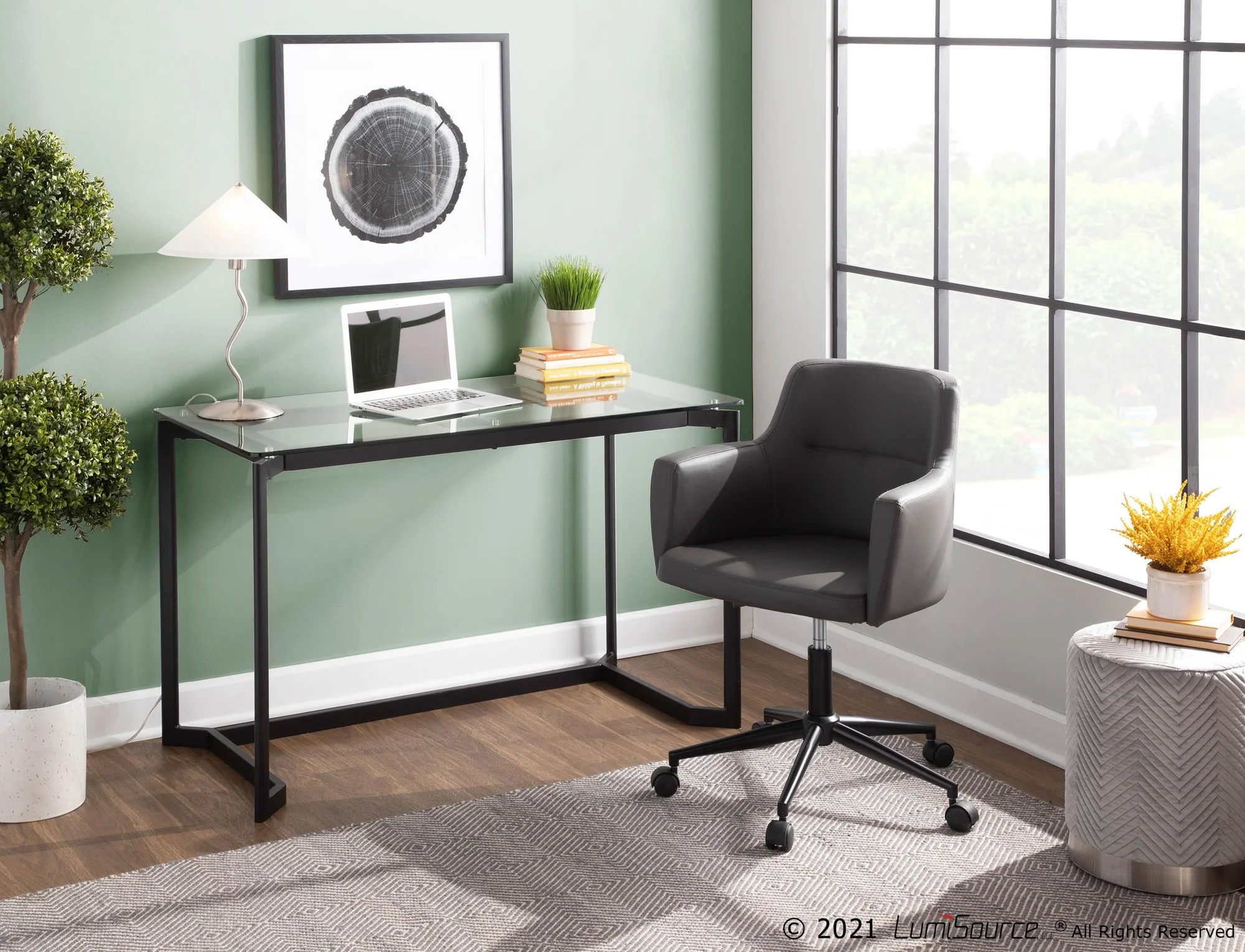 Masters Office Desk By LumiSource - OFD-MSTR BKCL - Image 4