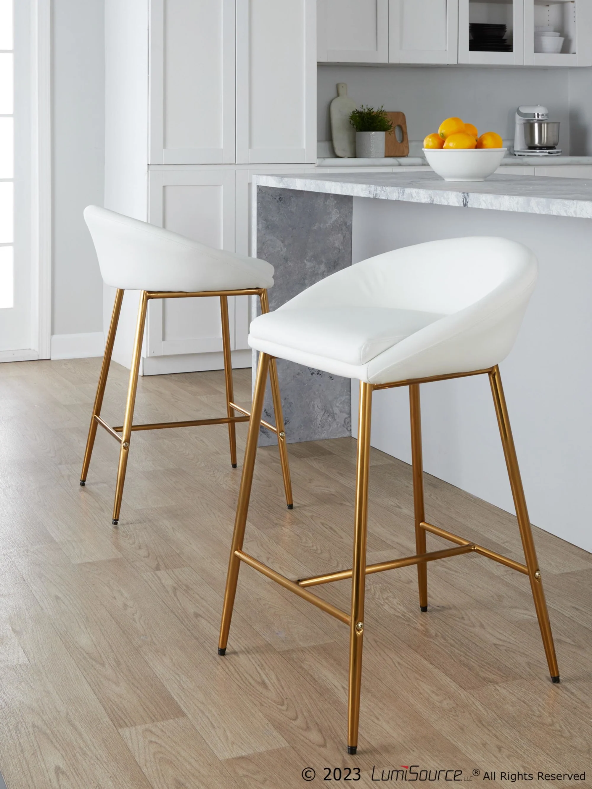 Matisse 26" Fixed-Height Counter Stool - Set of 2 By LumiSource - B26-MATSEPU AUW2 - Image 2