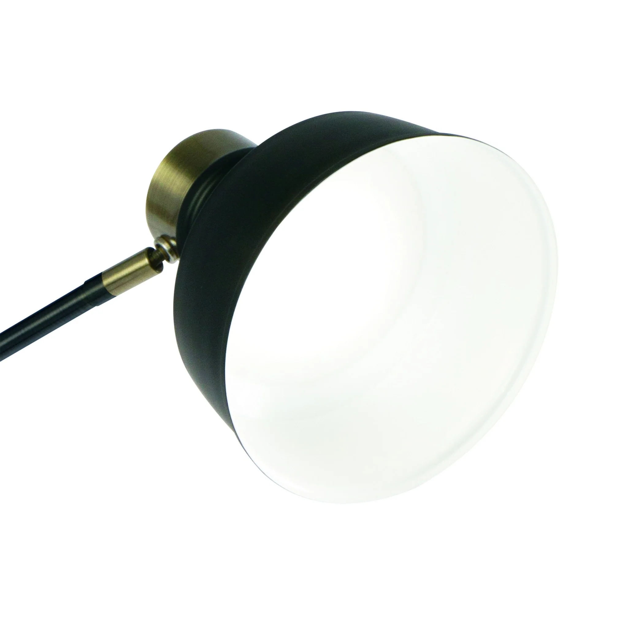 Matte Black and Antiqued Brass LED Adjustable Desk Lamp By Homeroots - Image 6