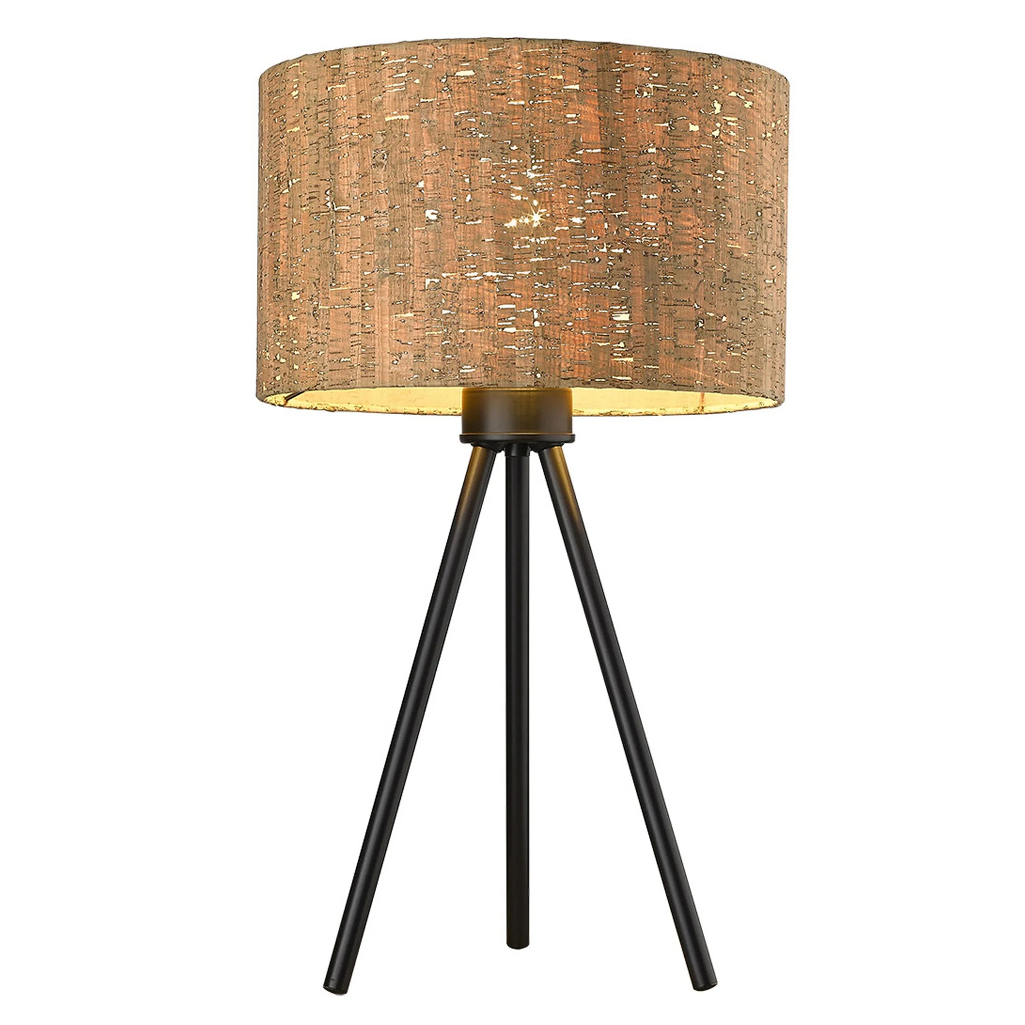 Matte Black and Beige Table Lamp By Homeroots - Image 2