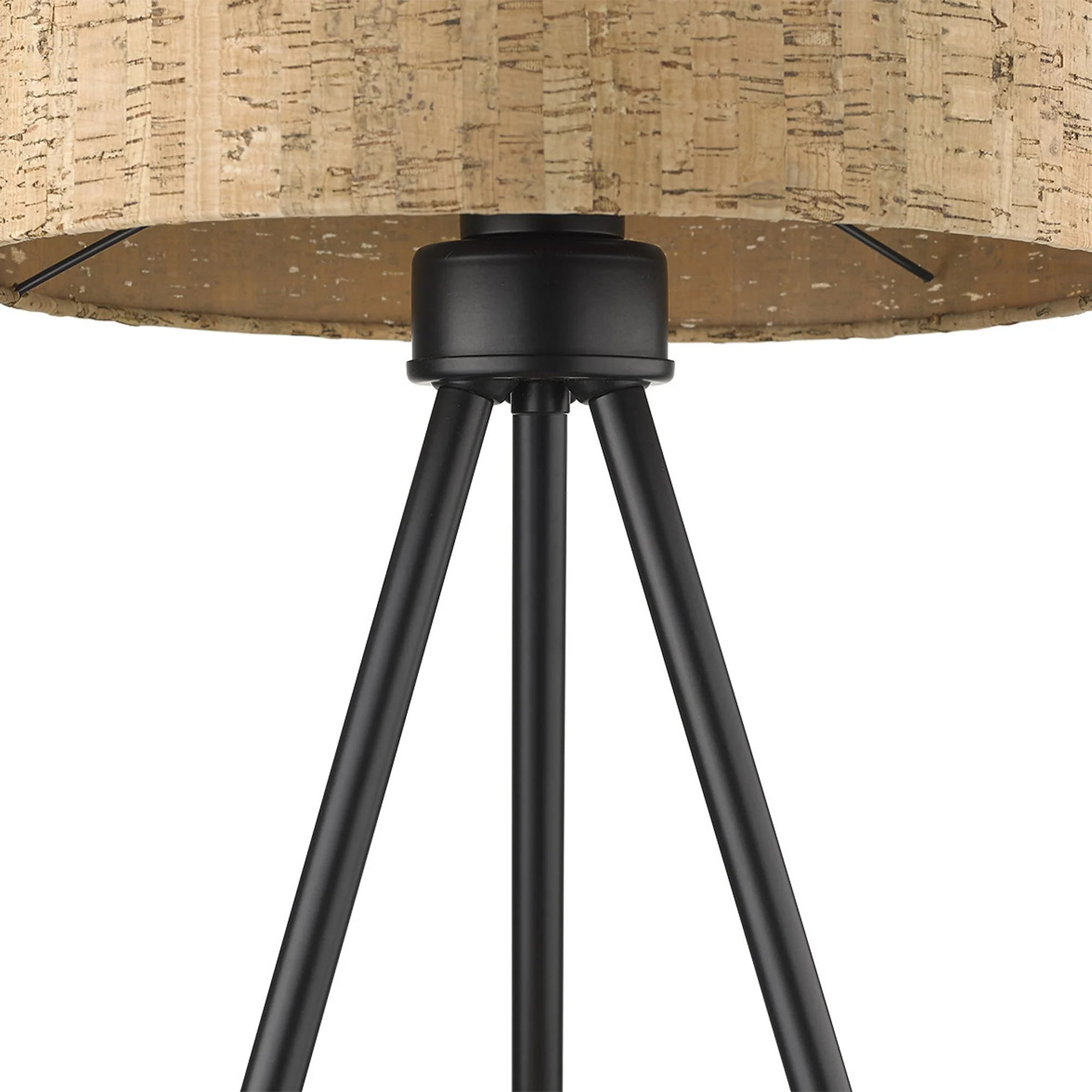Matte Black and Beige Table Lamp By Homeroots - Image 5
