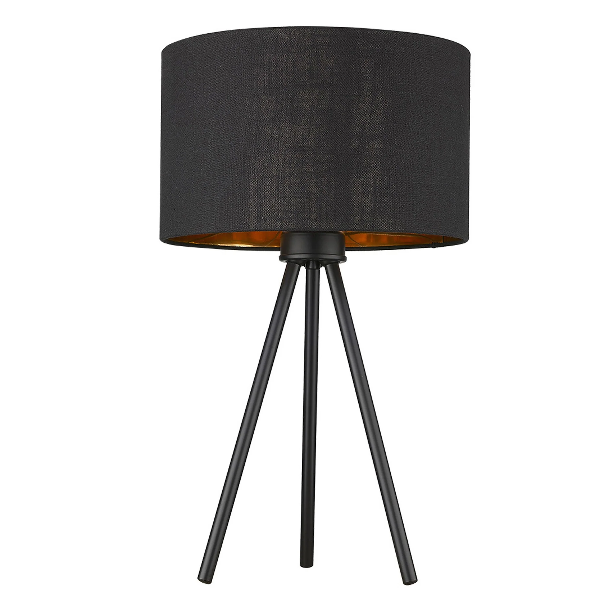 Matte Black and Black Fabric Table Lamp By Homeroots - Image 2