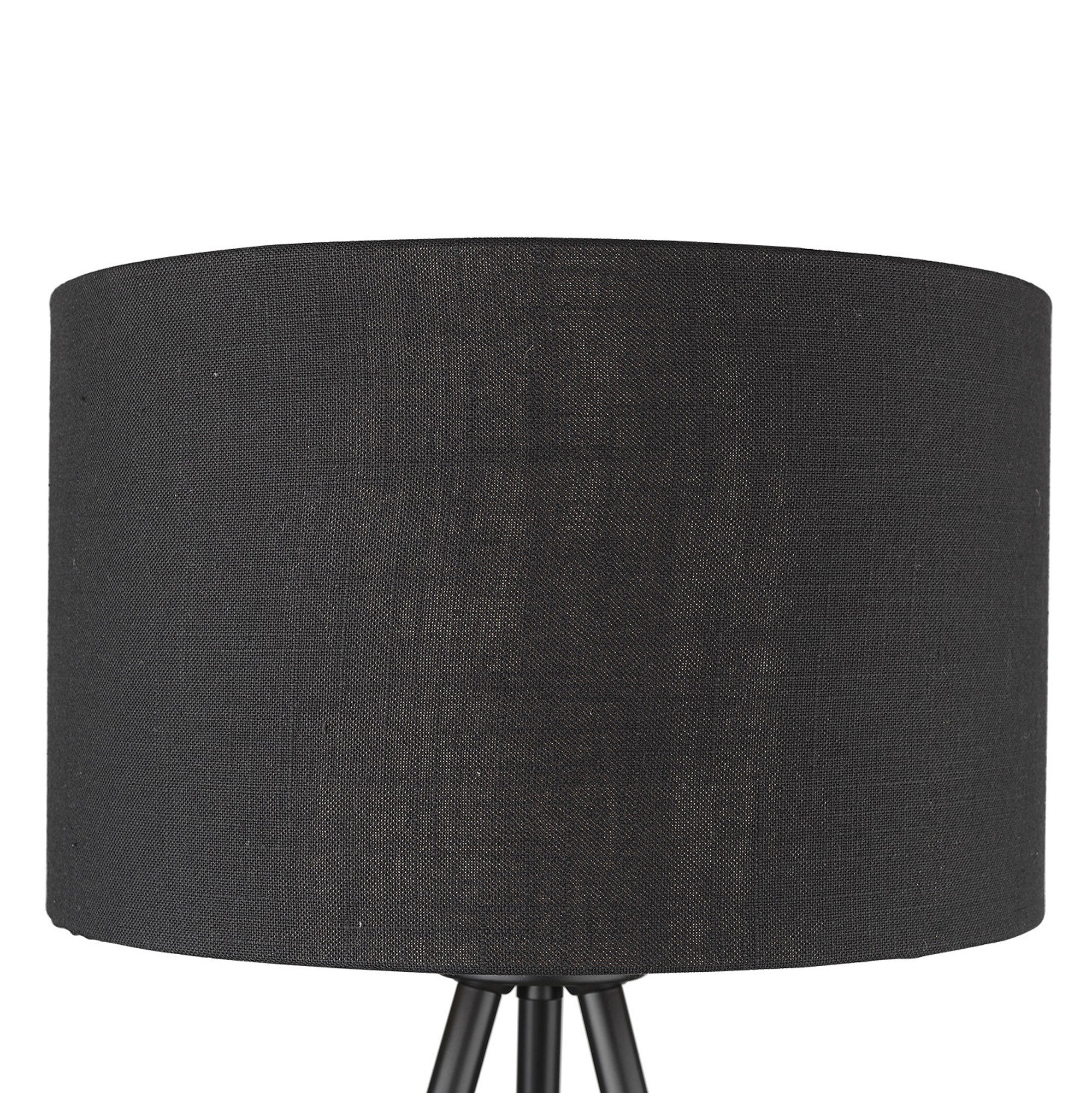 Matte Black and Black Fabric Table Lamp By Homeroots - Image 5