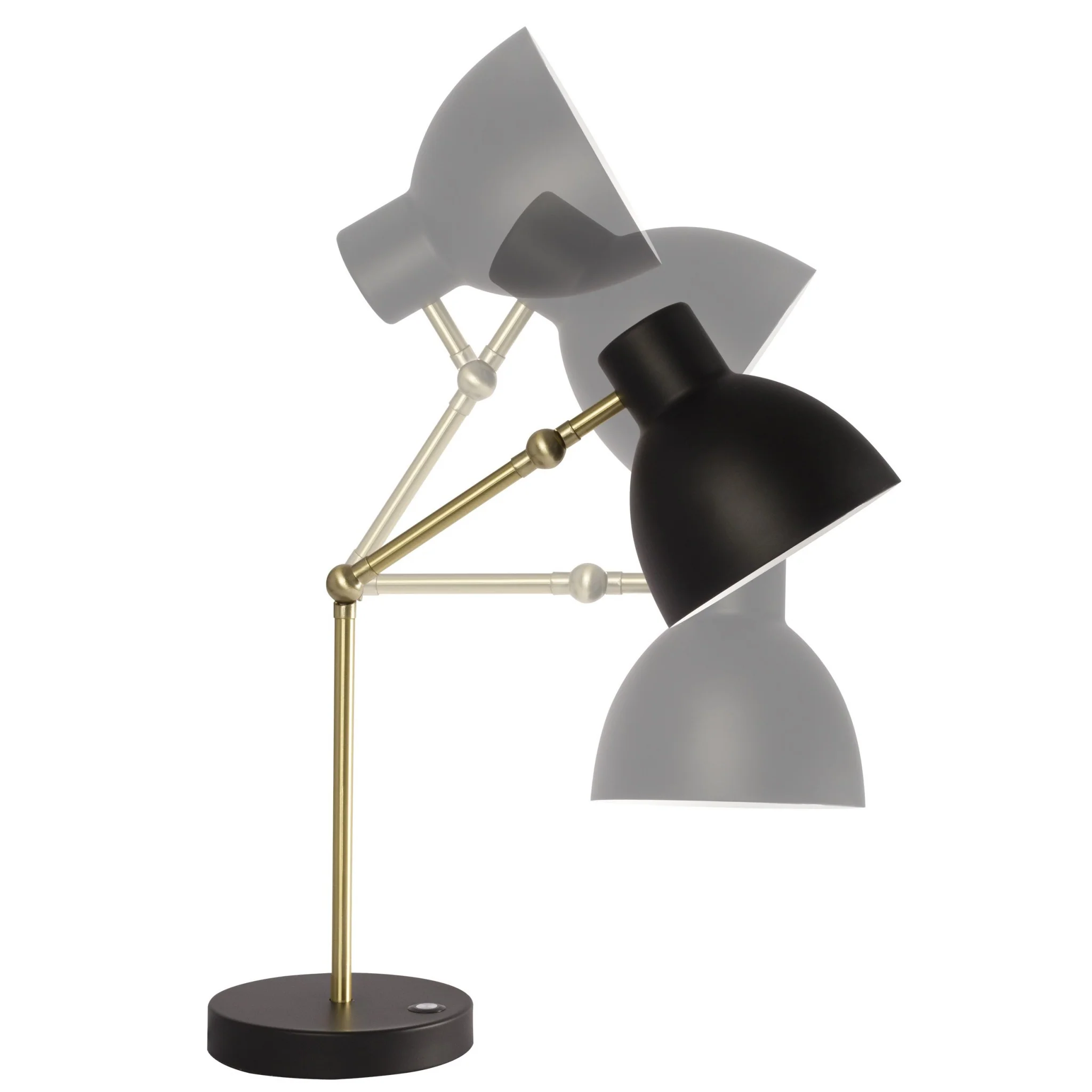 Matte Black and Gold Mod LED Adjustable Desk Lamp By Homeroots - Image 4
