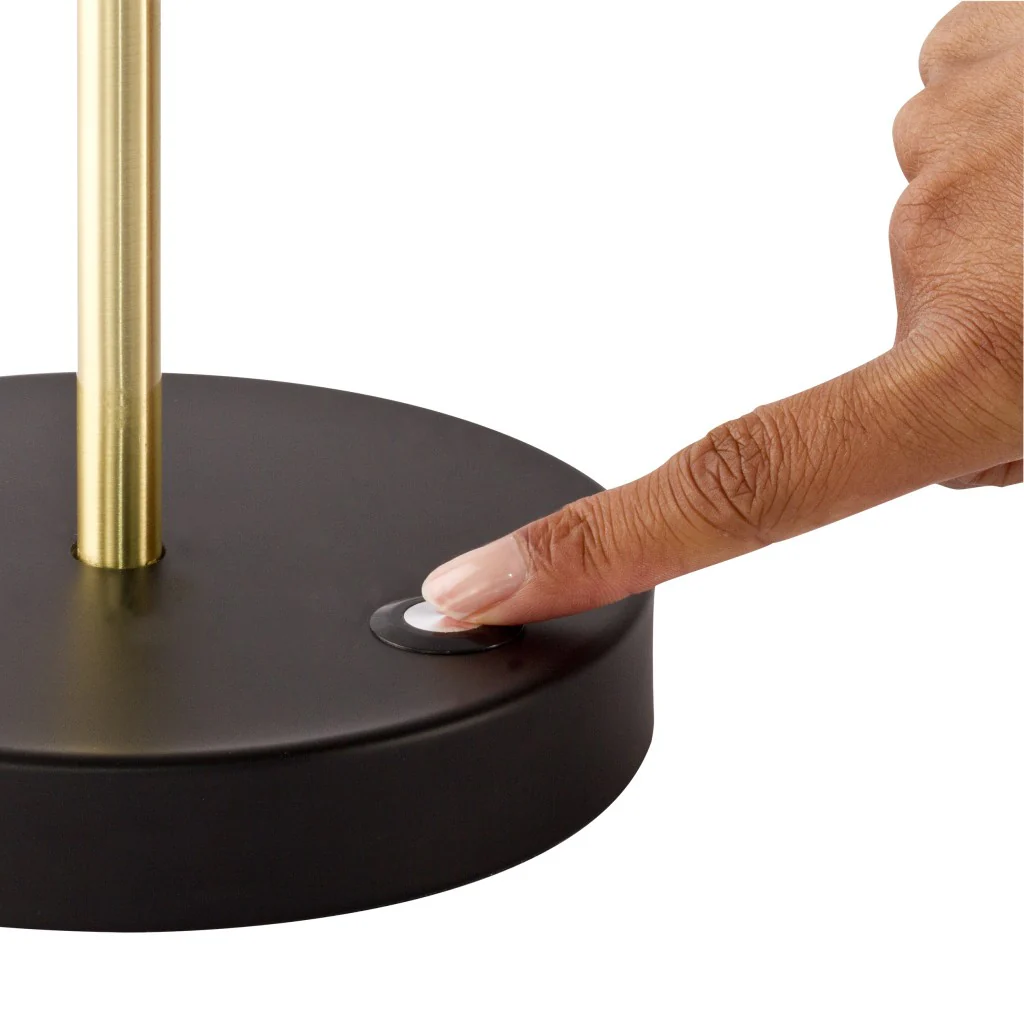 Matte Black and Gold Mod LED Adjustable Desk Lamp By Homeroots - Image 5