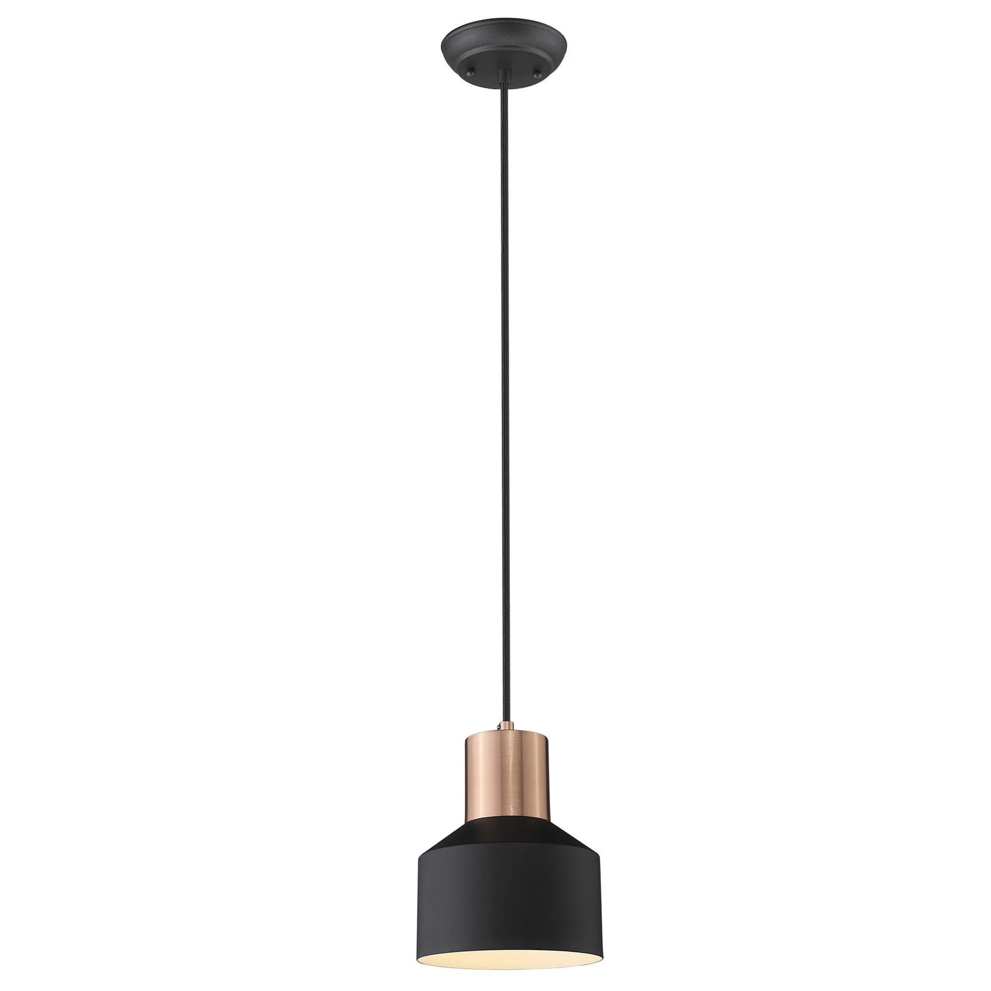 Matte Black and Rose Gold Pendant Hanging Light By Homeroots - Image 2