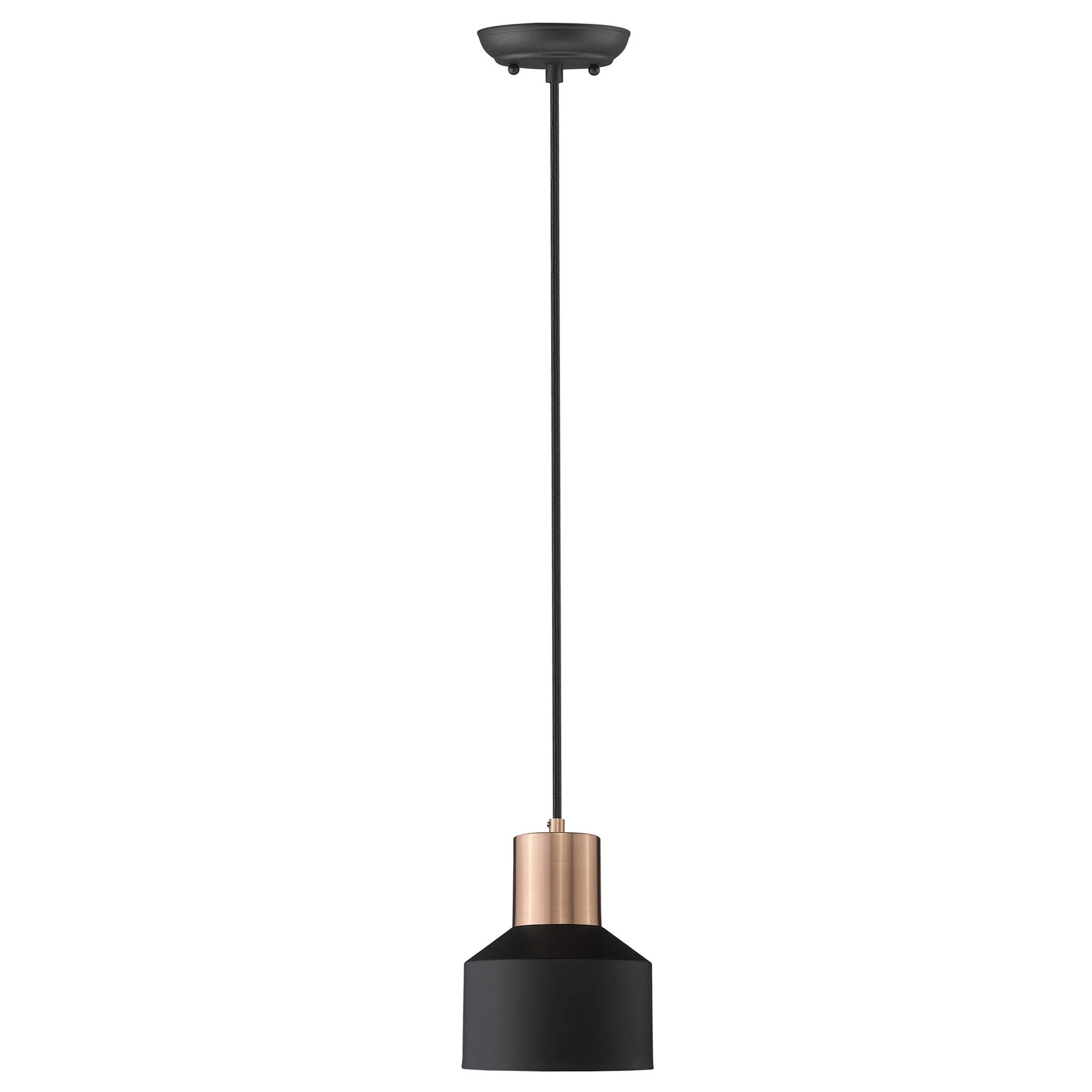 Matte Black and Rose Gold Pendant Hanging Light By Homeroots - Image 3
