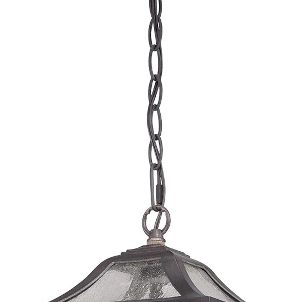 Matte Black Birdhouse Shape Outdoor Hanging Light By Homeroots - Image 3