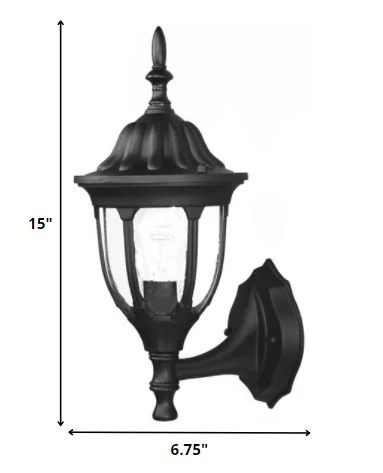 Matte Black Clear Glass Swing Arm Wall Light By Homeroots - Image 2