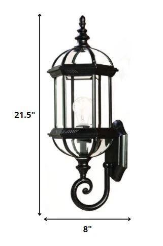 Matte Black Cylindrical Lantern Wall Light By Homeroots - Image 2