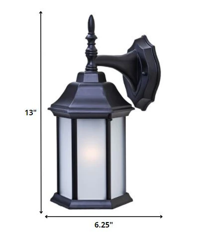 Matte Black Frosted Glass Swing Arm Wall Light By Homeroots - Image 2