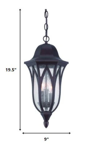 Matte Black Geometric Glass Hanging Light By Homeroots - Image 2