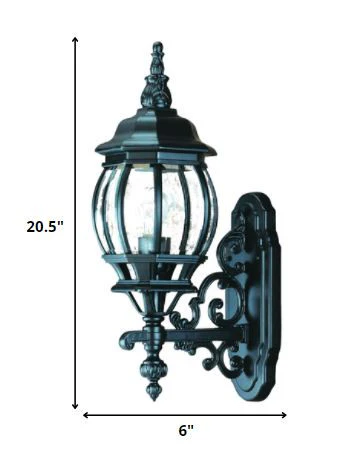 Matte Black Glass Globe Wall Light By Homeroots - Image 2