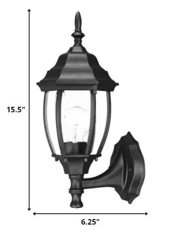 Matte Black Globe Lantern Wall Light By Homeroots - Image 2