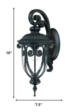 Matte Black Hanging Goblet Wall Light By Homeroots - Image 2