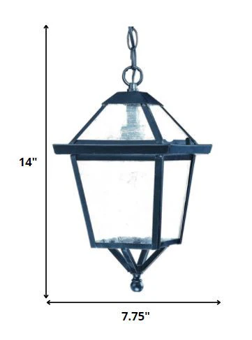 Matte Black Hanging Lantern Light By Homeroots - Image 2