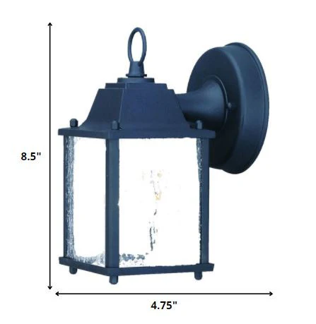Matte Black Hanging Waterfall Glass Lantern Wall Light By Homeroots - Image 2