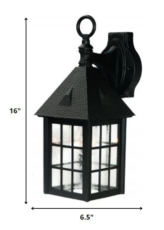 Matte Black House Shaped Wall Light By Homeroots - Image 2