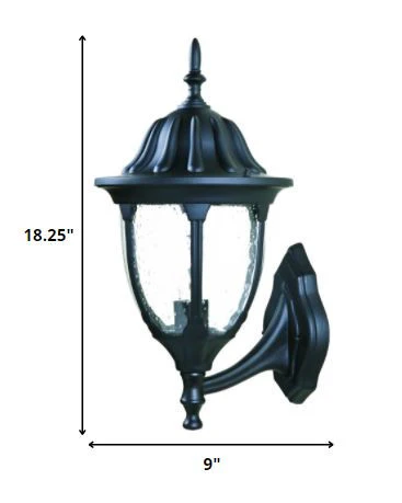 Matte Black Lamp Shape Wall Light By Homeroots - Image 2