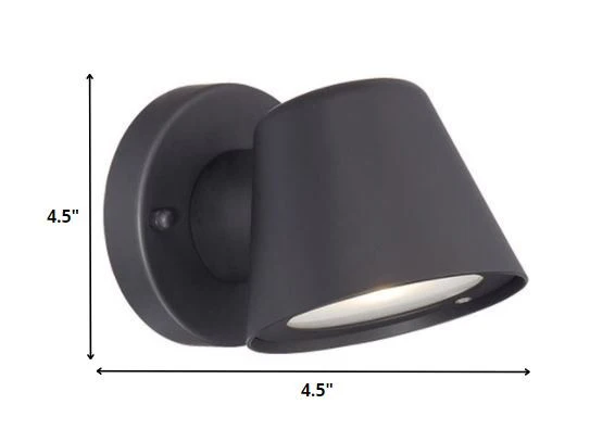 Matte Black LED Short Cone Wall Light By Homeroots - Image 2