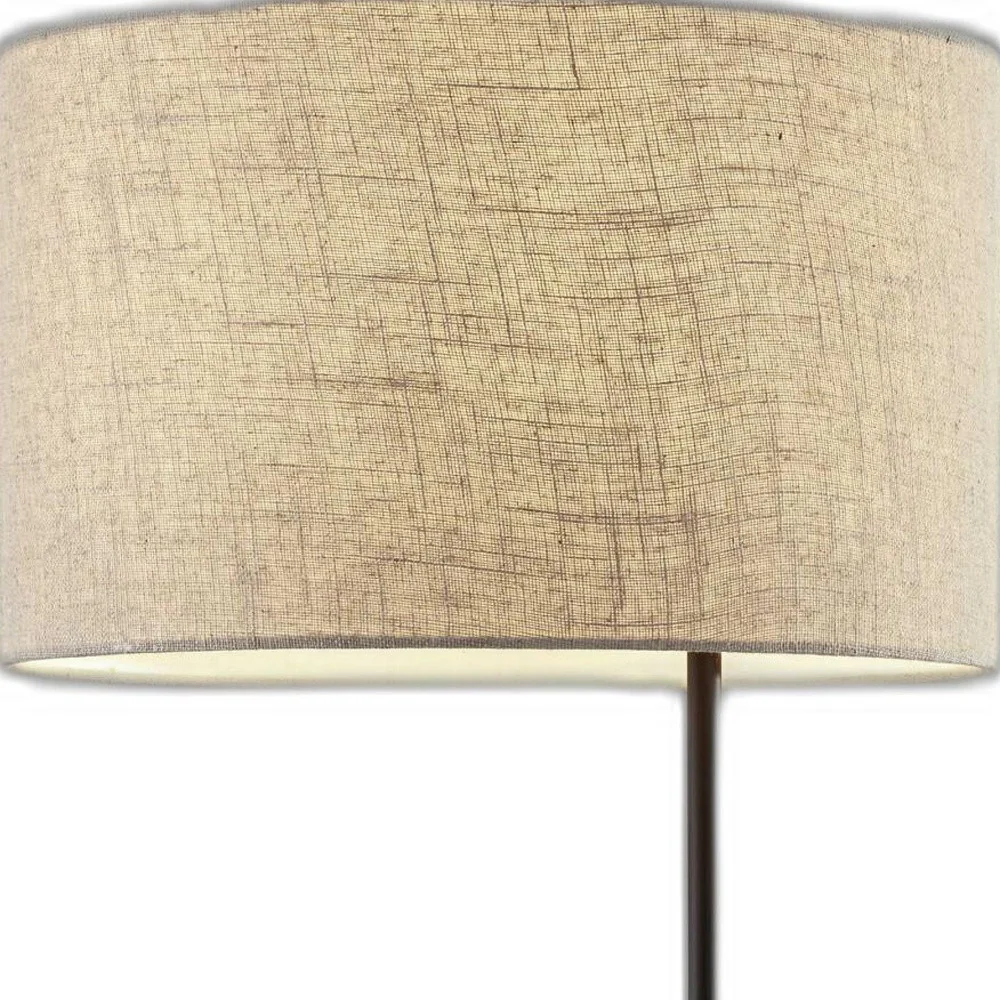 Matte Black Metal Floor Lamp With Wireless Charging Task Shelf By Homeroots - 372633 - Image 4