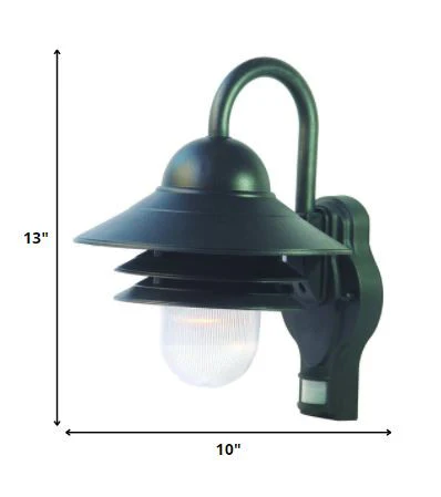 Matte Black Motion Sensor Outdoor Wall Light By Homeroots - Image 2