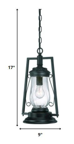Matte Black Oil Lamp Hanging Light By Homeroots - Image 2