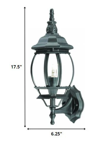 Matte Black Ornamental Glass Globe Wall Light By Homeroots - Image 2