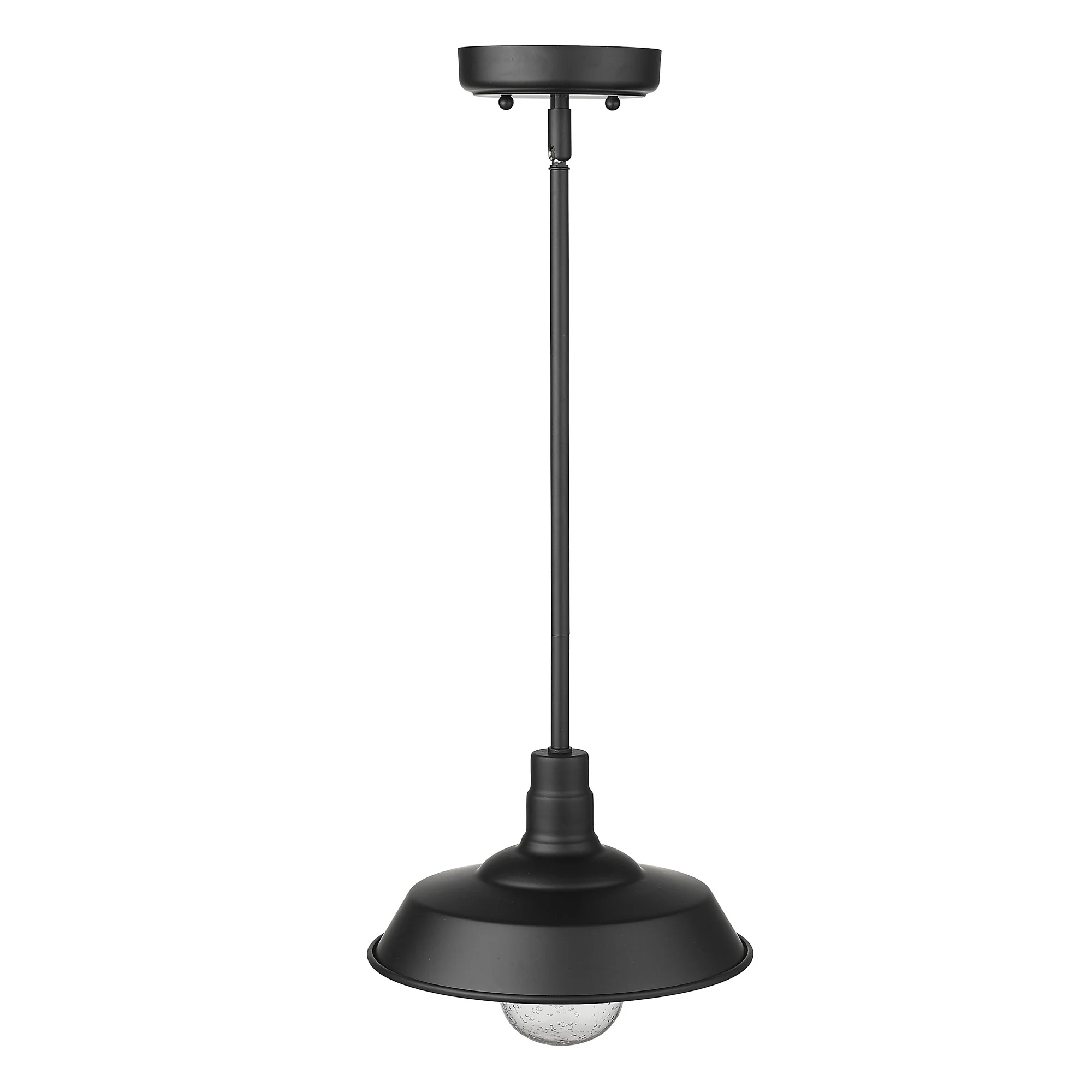 Matte Black Shallow Plate Adjustable Pendant Light By Homeroots - Image 3