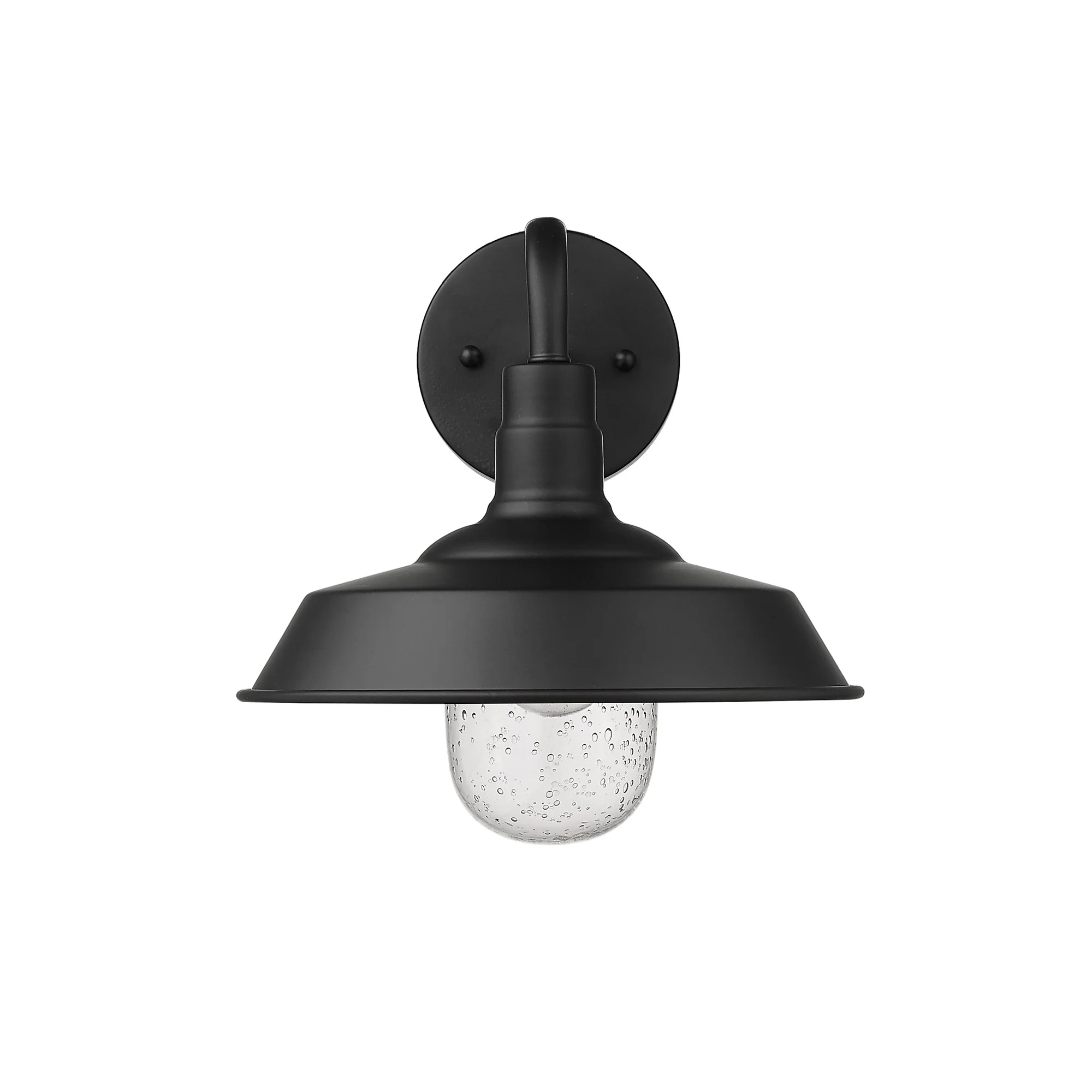 Matte Black Shallow Plate Shape Wall Light By Homeroots - Image 4