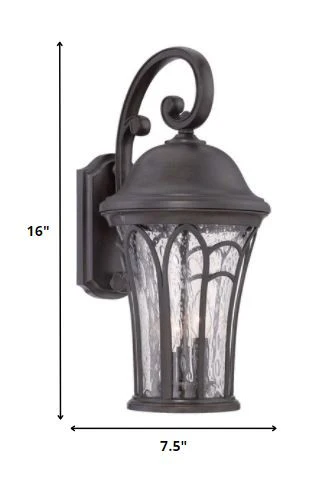 Matte Black Tapered Goblet Wall Light By Homeroots - Image 2