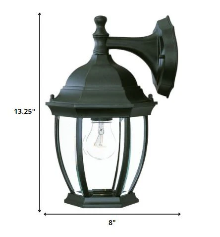 Matte Black Wide Hanging Lantern Wall Light By Homeroots - Image 2