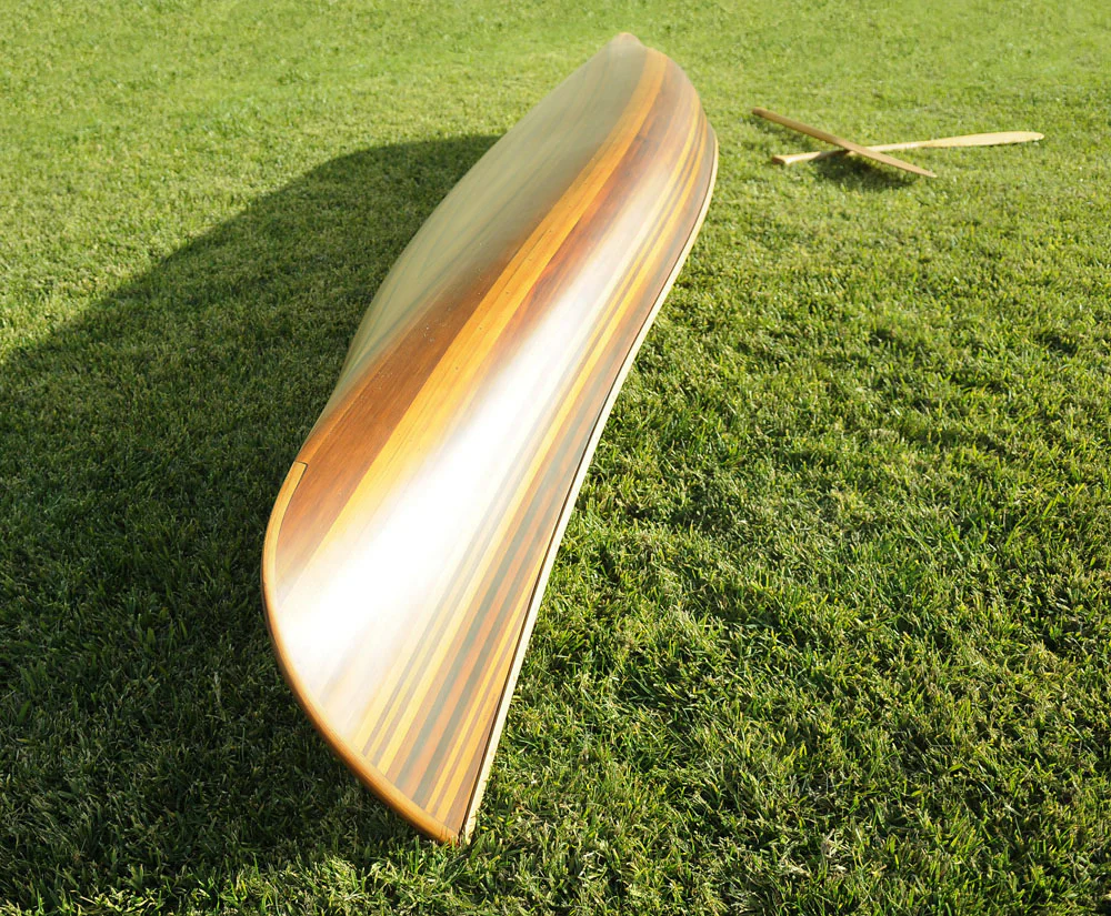 Matte Finish Wooden Canoe With Ribs Curved Bow By Homeroots - Image 5