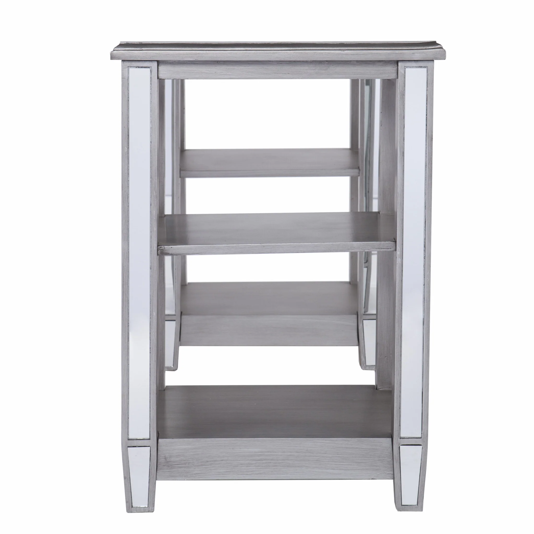 Matte Silver Mirrored Desk By Homeroots - Image 5