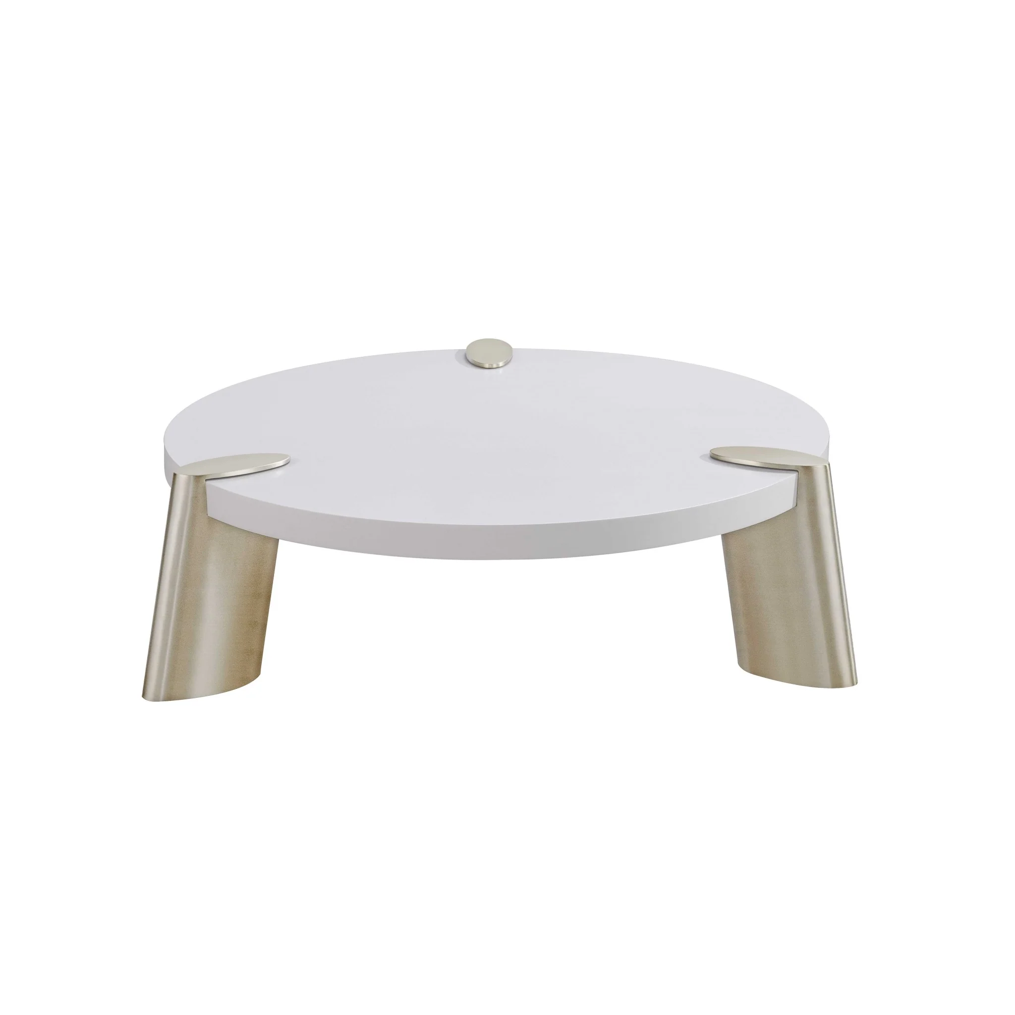 Matte White Finish Coffee Table By Homeroots - Image 3