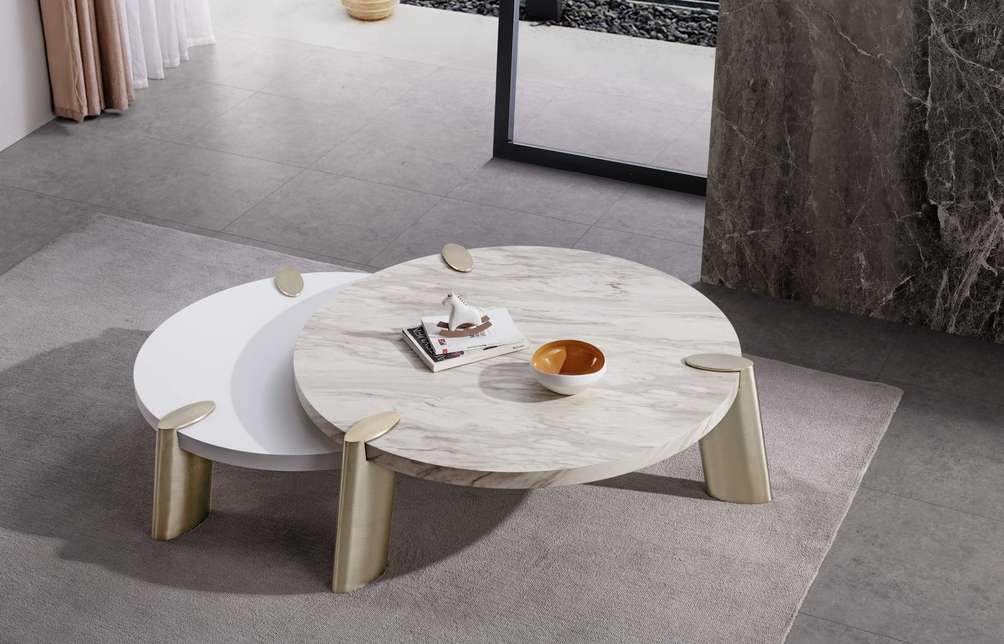 Matte White Finish Coffee Table By Homeroots - Image 4