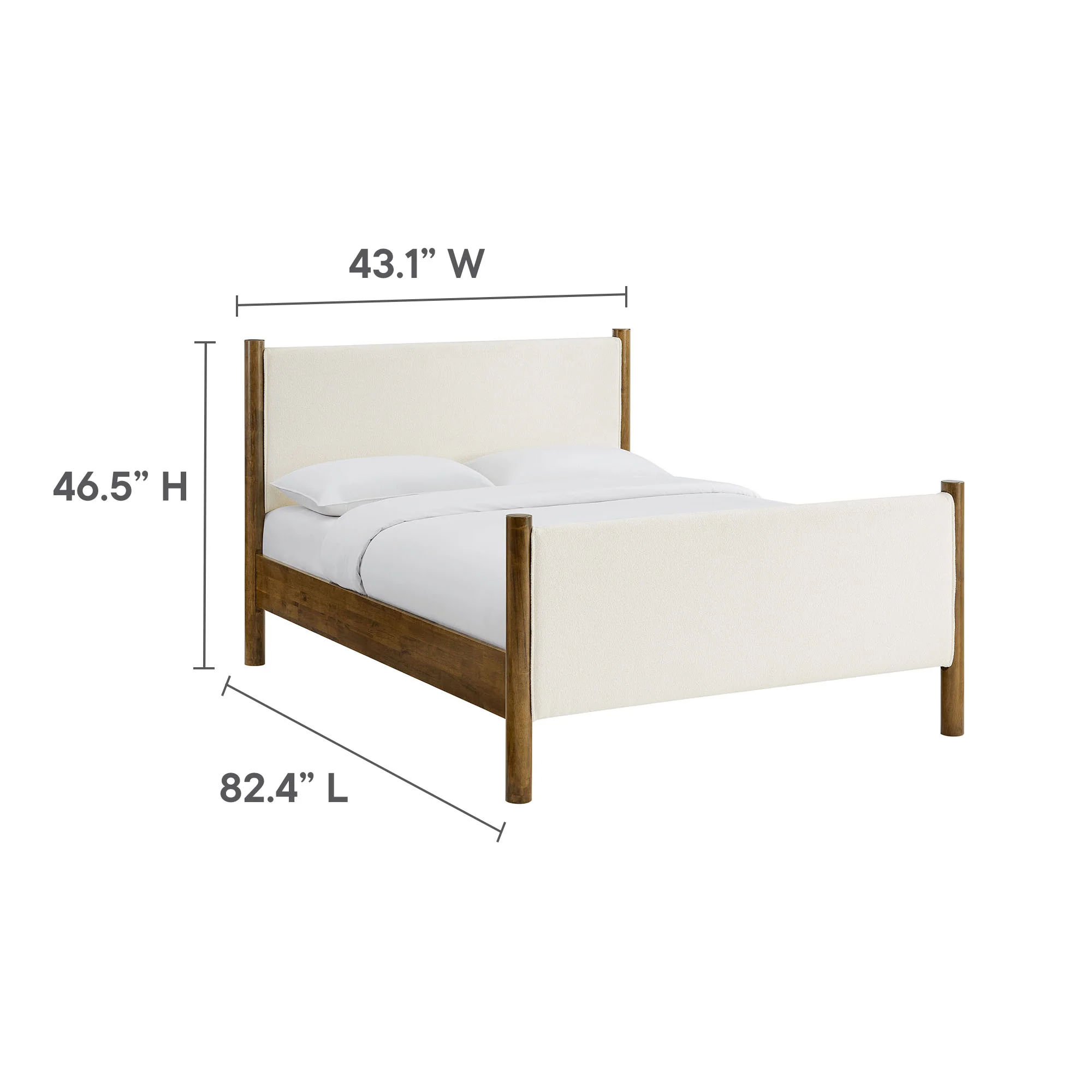 Maven Full Size Boucle Upholstered Platform Bed by Modway - Image 18
