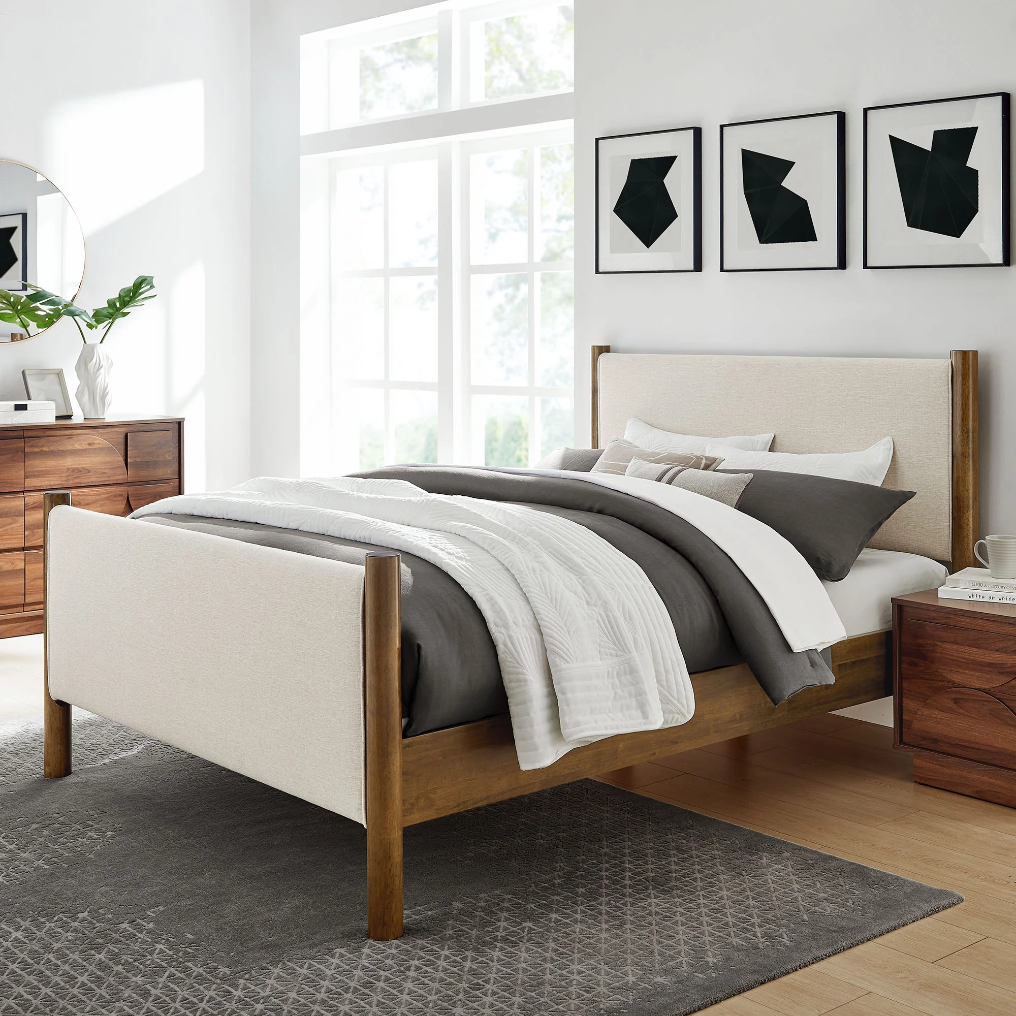 Maven Full Size Fabric Upholstered Platform Bed by Modway - Image 16