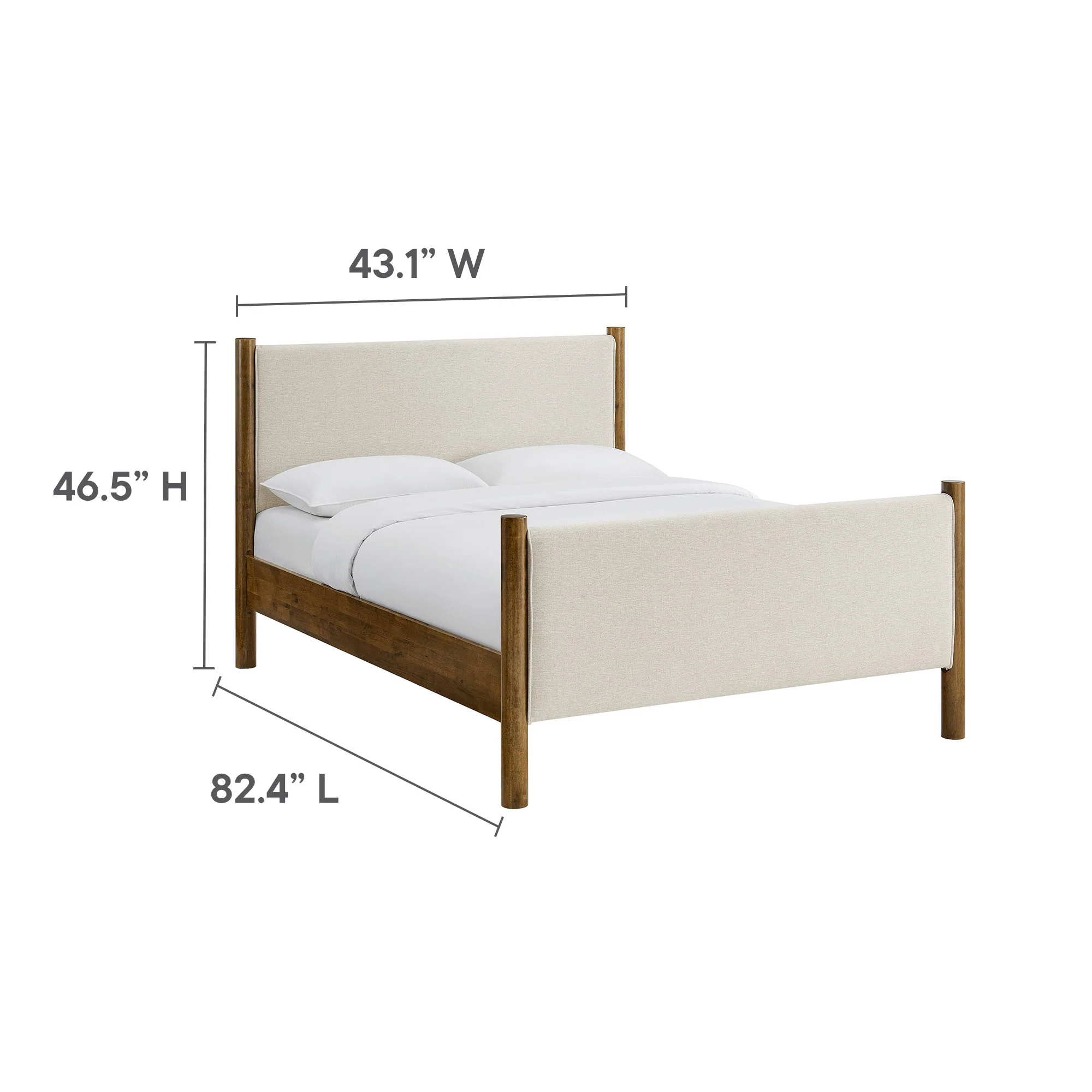 Maven Full Size Fabric Upholstered Platform Bed by Modway - Image 18