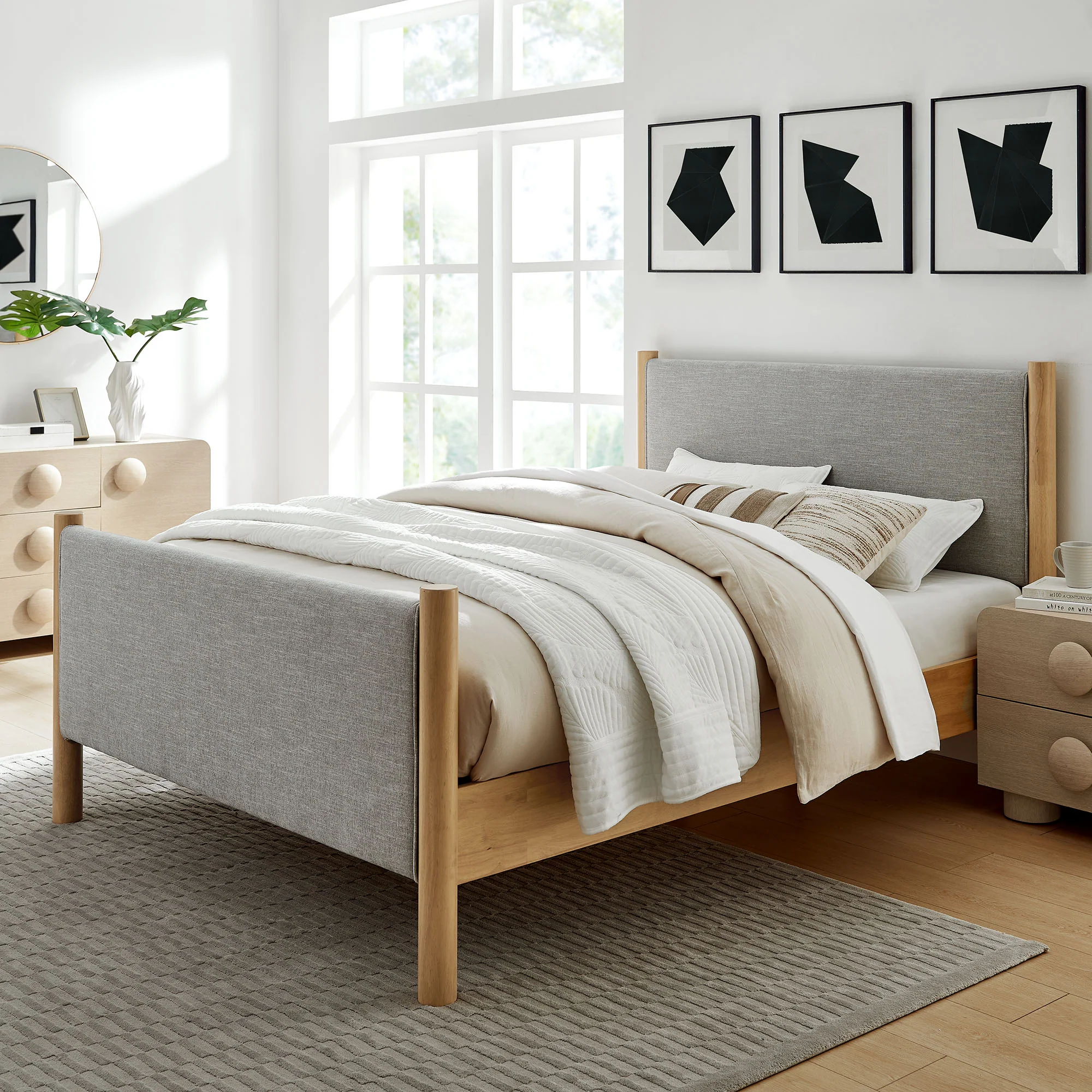 Maven Full Size Fabric Upholstered Platform Bed by Modway - Image 25