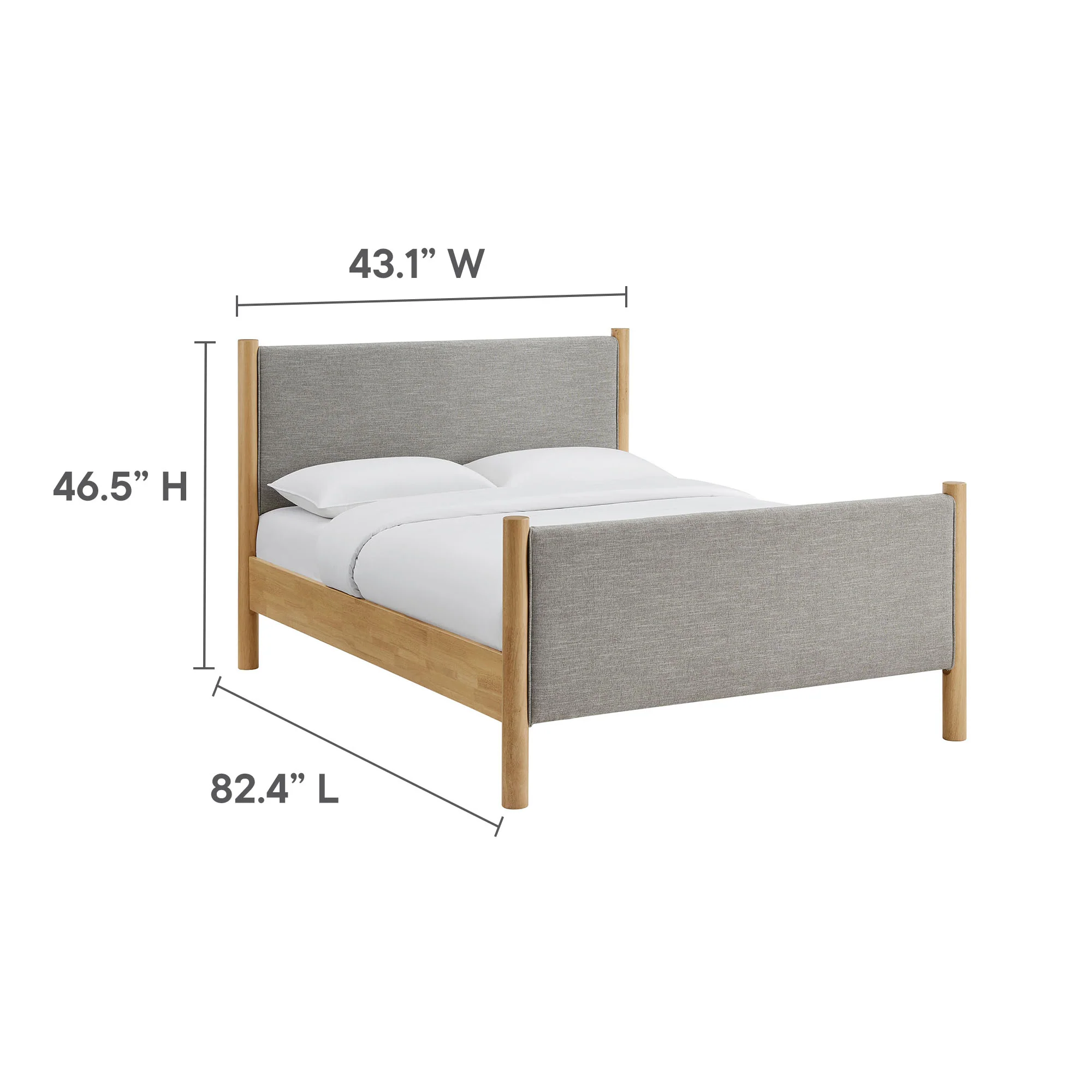 Maven Full Size Fabric Upholstered Platform Bed by Modway - Image 27