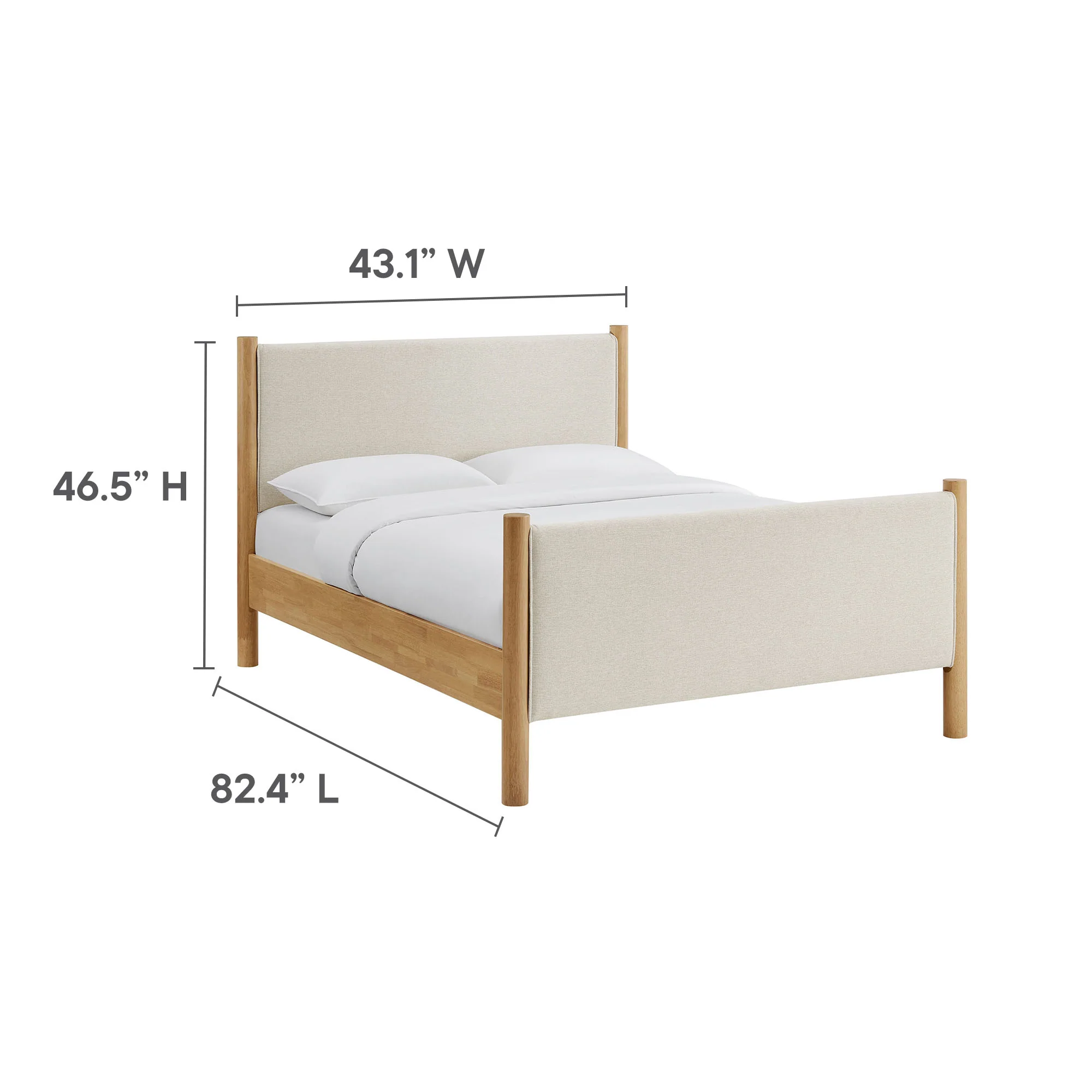 Maven Full Size Fabric Upholstered Platform Bed by Modway - Image 9