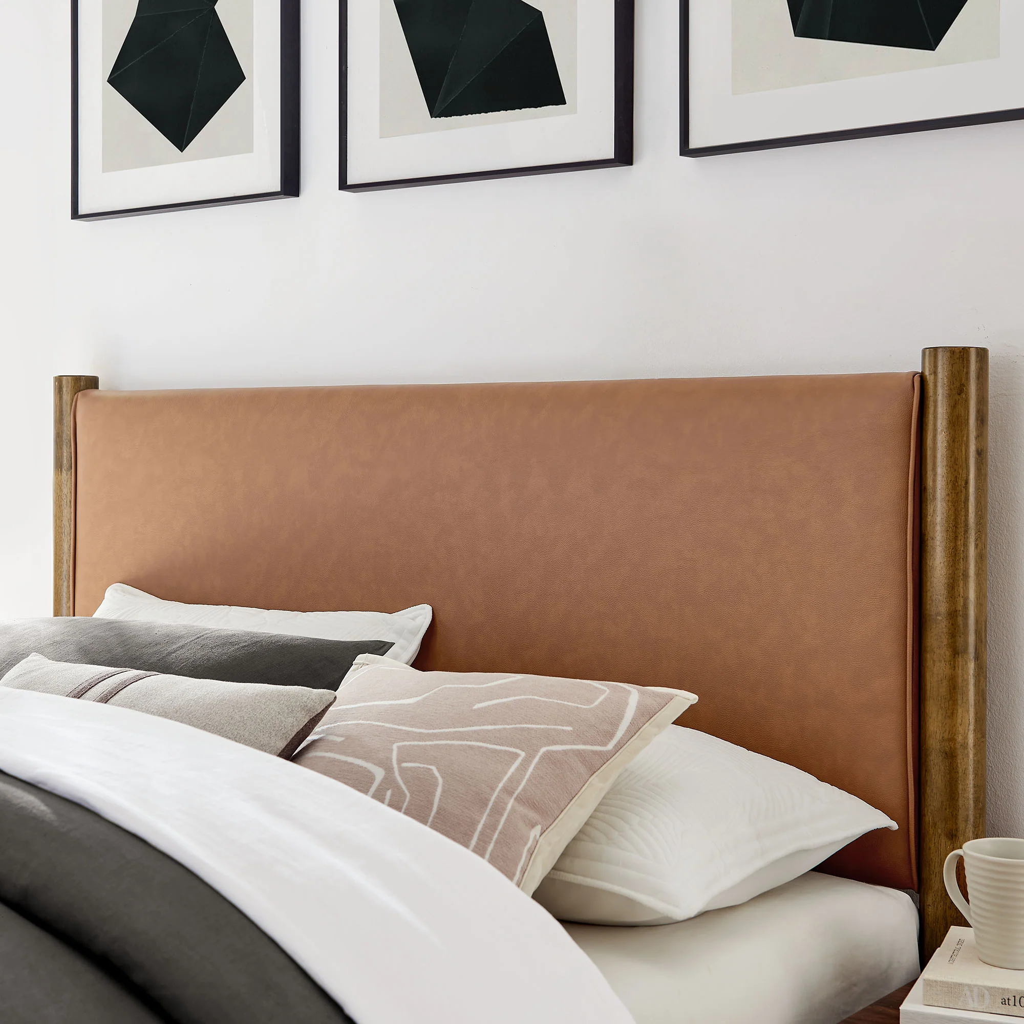 Maven Full Size Vegan Leather Upholstered Platform Bed by Modway - Image 15