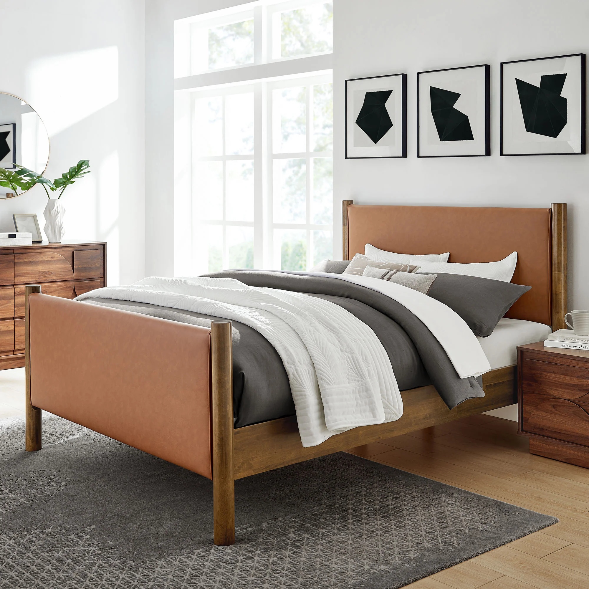Maven Full Size Vegan Leather Upholstered Platform Bed by Modway - Image 16